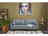 ATELIER DEL SOFA Sofa trosed Bella Soft Uclu Koltuk Blue