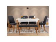 HANAH HOME Trpezarijski sto i stolice Santiago 1053 2 AB