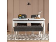 HANAH HOME Trpezarijski set Vina 1053 3 AnthraciteWhite