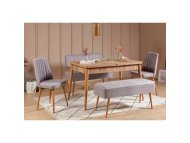 HANAH HOME Trpezarijski set Vina 0701 4 AtlanticGrey