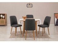 HANAH HOME Trpezarijski sto i stolice Vina 1053 Atlantic Pine Anthracite