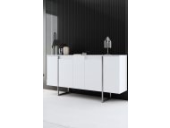 HANAH HOME Komoda Luxe White Silver