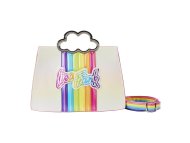 LOUNGEFLY Lisa Frank Rainbow Cloud Handle Chain Strapbody Torba