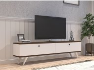 HANAH HOME TV polica Paris White Walnut
