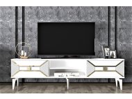 HANAH HOME TV polica Yumedi White Gold