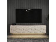 HANAH HOME TV polica Neon Illuminated Travertine