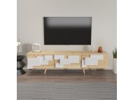 HANAH HOME TV polica 3 D Oak White