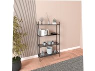 HANAH HOME Polica za knjige Marta Black Smoked Glass