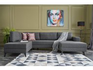 ATELIER DEL SOFA Ugaona garnitura Efsun Anthracite