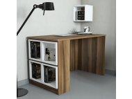 HANAH HOME Radni sto Box Walnut White