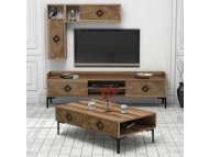 HANAH HOME Set za dnevnu sobu Samba Walnut