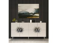 HANAH HOME Komoda Nida KB150 White Silver
