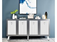 HANAH HOME Komoda Bare White Silver