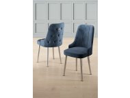 HANAH HOME Set 4 stolice Newa Anthracite Chrome