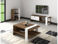 HANAH HOME Gaye Walnut White