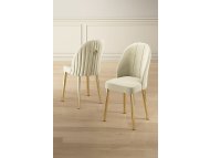 HANAH HOME Set 4 stolice Mara Cream Gold