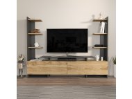 HANAH HOME TV polica Ava Oak Black