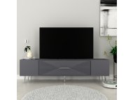 HANAH HOME TV polica Dekol1 Anthracite Silver