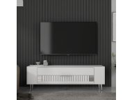 HANAH HOME TV polica Retrolp4 White Silver