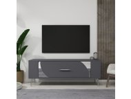 HANAH HOME TV polica Retrop2 Anthracite Silver