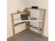 HANAH HOME Radni sto Kelly Walnut White