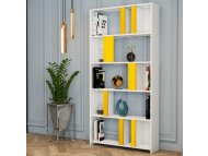 HANAH HOME Polica za knjige Lima White Yellow