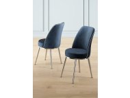 HANAH HOME Set 2 stolice Pefa Anthracite Chrome