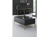 HANAH HOME Sto za dnevnu sobu Lord Anthracite Gold