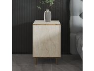HANAH HOME Noćni stočić Imaj Travertine Gold