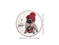 CONCEPTUM HYPNOSE Let It Snow Multicolor Okrugli tepih sa printom 100 cm (882CHL1144)