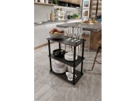 HANAH HOME Dinner Trolley Black
