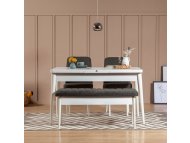 HANAH HOME Trpezarijski set Vina 1053 Anthracite White