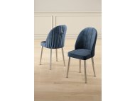 HANAH HOME Set 6 stolica Mara Anthracite Chrome
