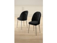 HANAH HOME Set 6 stolica Mara Black Chrome