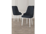 HANAH HOME Set 6 stolica Trex Anthracite White