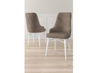 HANAH HOME Set 6 stolica Neta Cappuccino White