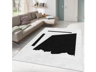 Conceptum Hypnose Crno - beli tepih Alho Carpet 23A 100 x 180 (487KRL1180)