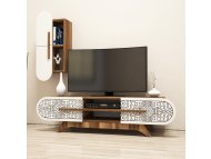 HANAH HOME TV polica Defne - Walnut Cream