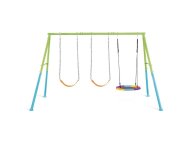 INTEX Zeleno-plava ljuljaška sa dva sedišta i ljuljaškom u obliku gnezda set