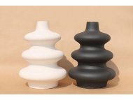 WALLXPERT Vaza set Crno Bela CY0112