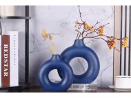 WALLXPERT Vaza set Iskandinav Halka Dark Blue