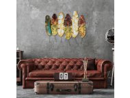 WALLXPERT Dekorativni metalni zidni pribor Leaves v11