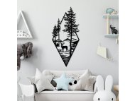 WALLXPERT Dekorativni metalni zidni pribor Deer Black