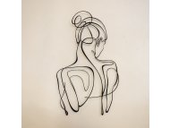 WALLXPERT Dekorativni metalni zidni pribor Woman Silhouette APT594LS