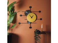 WALLXPERT Dekorativni metalni zidni sat zlatno - crna boja APS139LCA