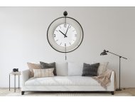 WALLXPERT Dekorativni metalni zidni sat Mclock 00108 black