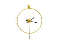 WALLXPERT Dekorativni metalni zidni sat Mclock 00101 boja zlatna