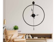 WALLXPERT Dekorativni metalni zidni sat Mclock 00102 black