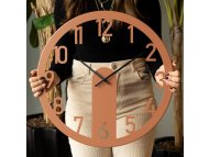 WALLXPERT Dekorativni metalni zidni sat Mood Metal Wall Clock APS114 Red