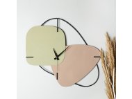 WALLXPERT Dekorativni metalni zidni sat Brazil Brown - green